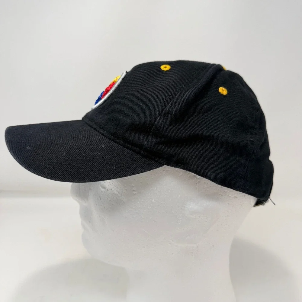 NFL Pittsburgh Steelers Kids Baseball Cap Black Cotton Adjustable Hat One Size
